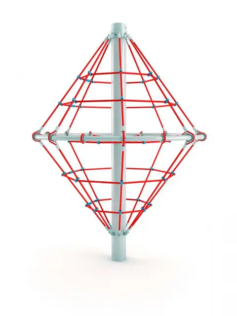 Klatrenett roterende karusell L184 x B184 x H234 cm 