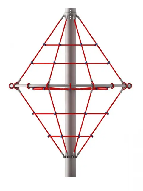 Klatrenett roterende karusell L184 x B184 x H234 cm 