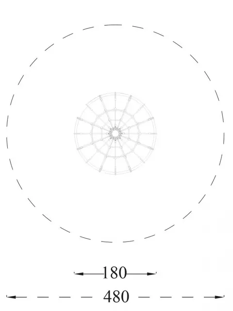 Klatrenett roterende karusell L184 x B184 x H234 cm 