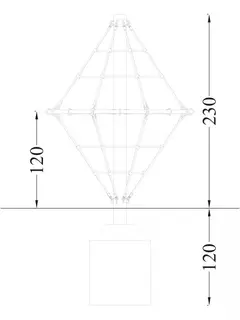 Klatrenett roterende karusell L184 x B184 x H234 cm