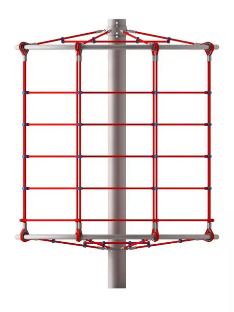Klatrenett roterende karusell L184 x B184 x H234 cm 