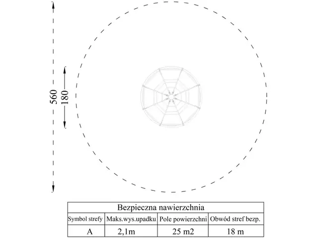 Klatrenett roterende karusell L184 x B184 x H234 cm 