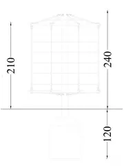 Klatrenett roterende karusell L184 x B184 x H234 cm