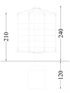 Klatrenett roterende karusell L184 x B184 x H234 cm