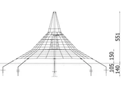 Pyramidenett &#216;960 x H550 cm
