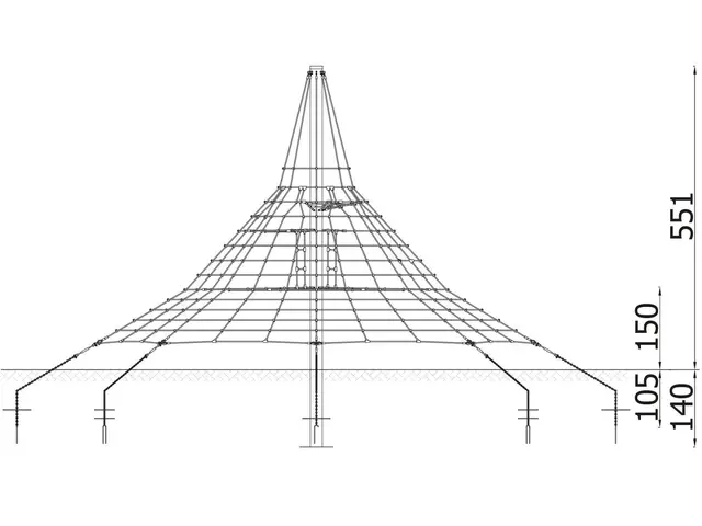 Pyramidenett Ø960 x H550 cm 