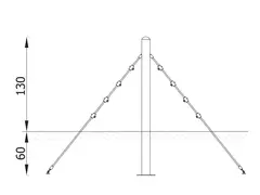 Klatretelt L182 x B180 x H130 cm