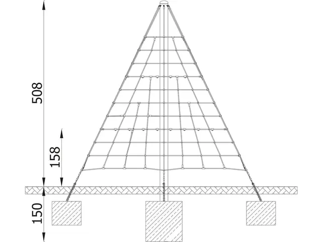 Pyramidenett Ø500 x H508cm 