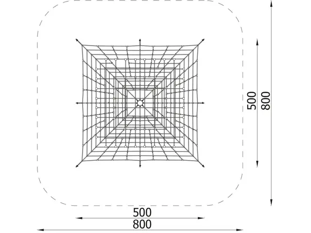 Pyramidenett Ø500 x H508cm 