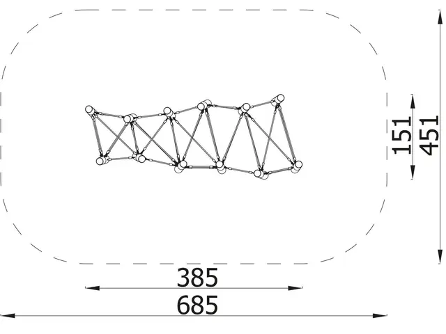 Robinio klatrejungel L385 x B151 x H290 cm 
