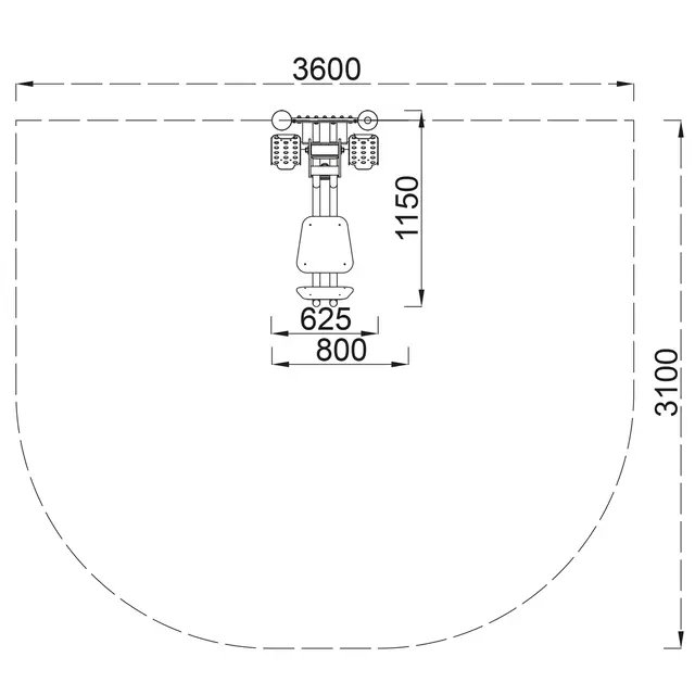 Benpress H184 x B63 x D116 cm 