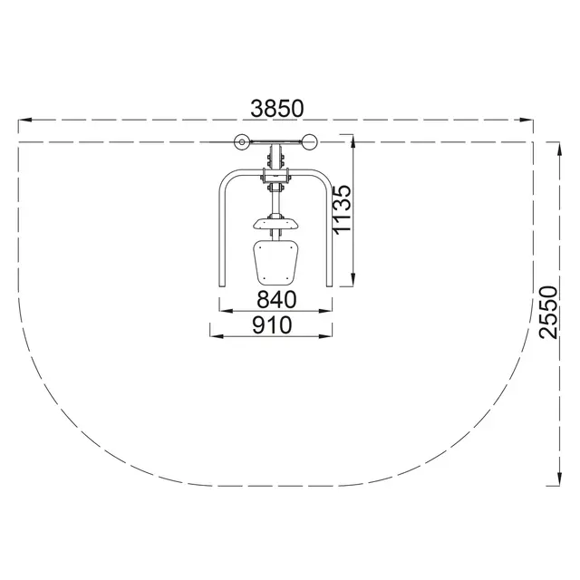 Nedtrekk treningsapparat L114 x B62 x H205 cm 