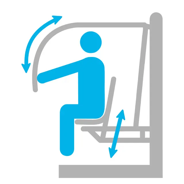Frontløft H184 x B84 x D122cm 
