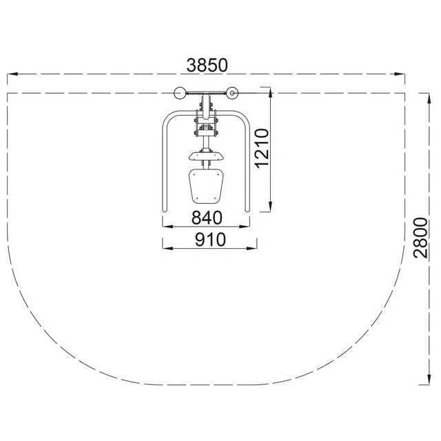 Frontløft H184 x B84 x D122cm 