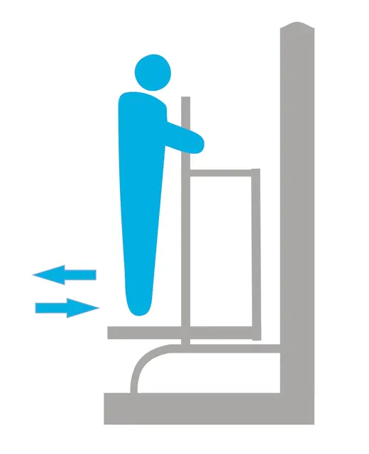 Skiløper treningsapparat H184 x B63 x D136 cm 