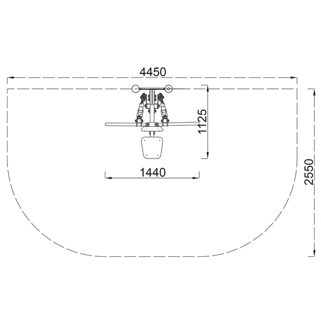 Butterfly brystpress H203 x B114 x D147 cm 