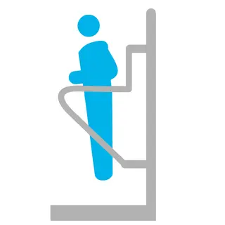 Arm- og benløft singelstamme H205 x B62 x D110 cm