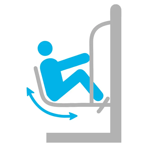 Benpress singelstamme H183 x B63 x D122 cm 