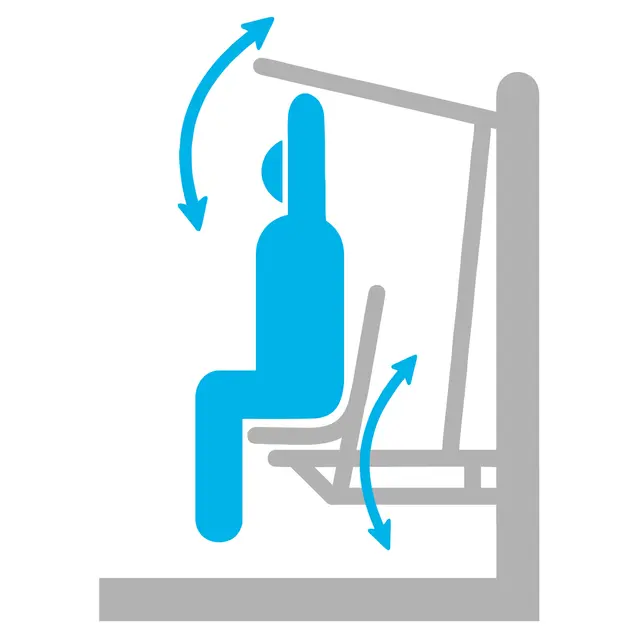 Nedtrekk singelstamme H184 x B62 x D119 cm 