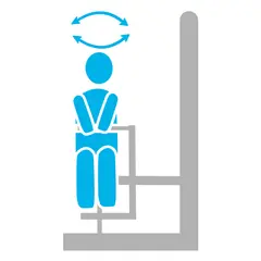 Sittende twister singelstamme H61 x B61 x D117 cm