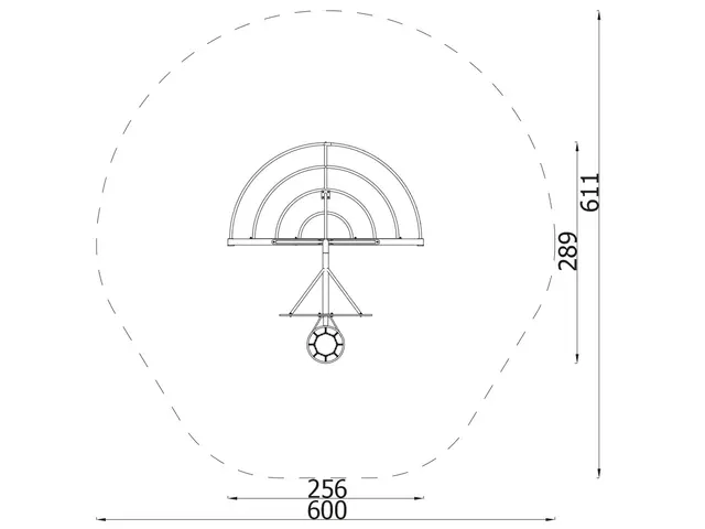 A4K kombinasjonsmål fotball og basket L289 x B256 x H366 cm 