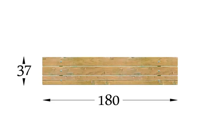 Benk L180 x B37 x H45 cm 