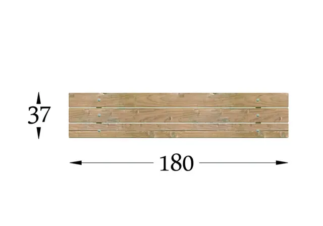Benk L180 x B37 x H45 cm 