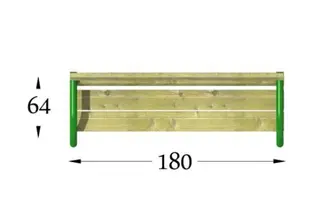Parkbenk med rygg mobil