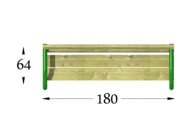 Parkbenk med rygg mobil 