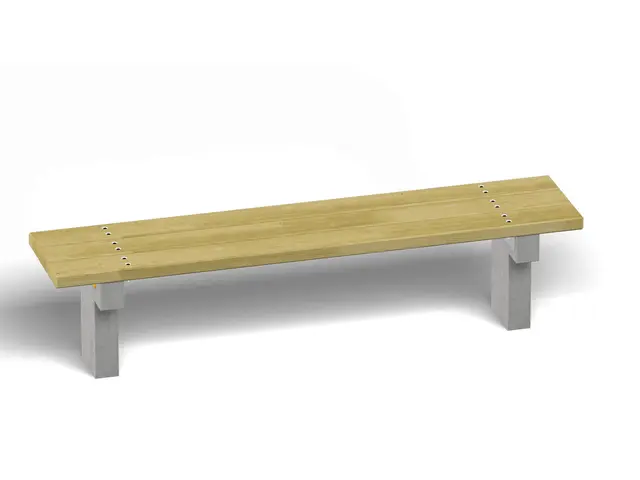 Trebenk på betongramme L180 x B 38 x H43 cm 