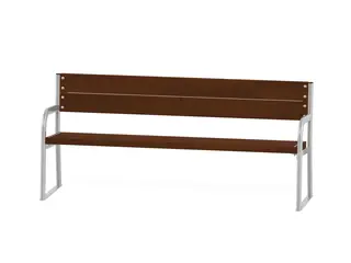 Frittstående parkbenk E02 L180 x B54 x H80/42 cm