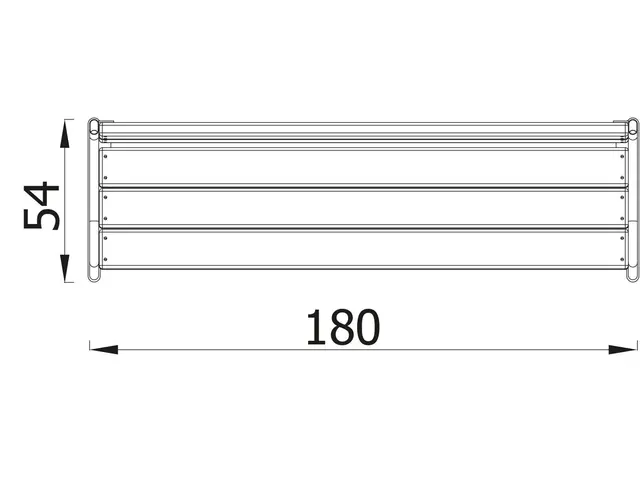 Frittstående parkbenk E02 L180 x B54 x H80/42 cm 