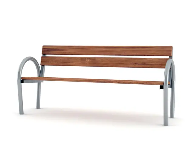 Fastmontert parkbenk B01 L180 x B 62 x H 79 cm 