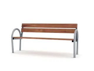 Frittstående parkbenk B02 L62 x B180 x H62 cm