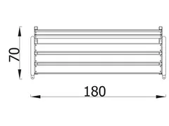 Frittst&#229;ende parkbenk B02 L62 x B180 x H62 cm