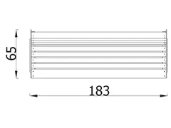 Frittst&#229;ende parkbenk F02 L183 x B65 x H89/46 cm