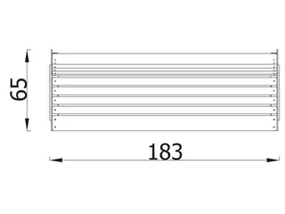 Frittstående parkbenk F02 L183 x B65 x H89/46 cm