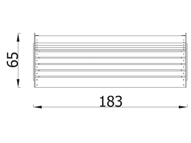 Frittstående parkbenk F02 L183 x B65 x H89/46 cm 