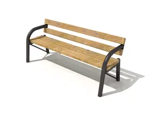 Benk m rygg. Frittstående