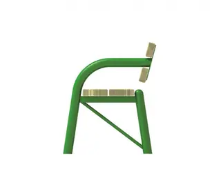 Benk m rygg. Frittstående