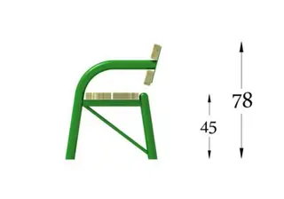 Benk m rygg. Frittstående Only frame, painted black