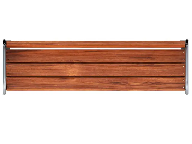 Benk med rygg for nedgraving L180 x B48 x H86/47 cm 