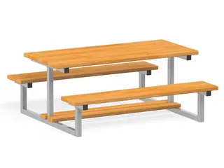 Bord/benk for voksne L190 x B180 x H80/45 cm