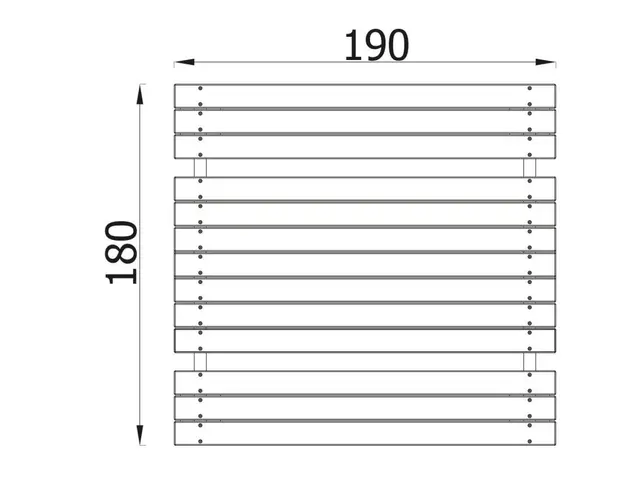 Bord/benk for voksne L190 x B180 x H80/45 cm 