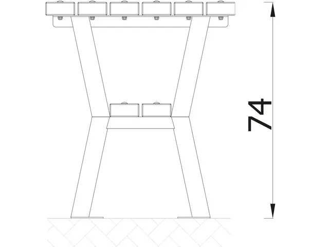 Bord B170 x D65 x H74 cm 