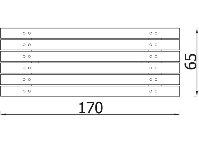 Bord B170 x D65 x H74 cm 
