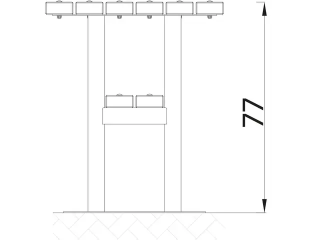 Bord L170 x B65 x H77 cm 