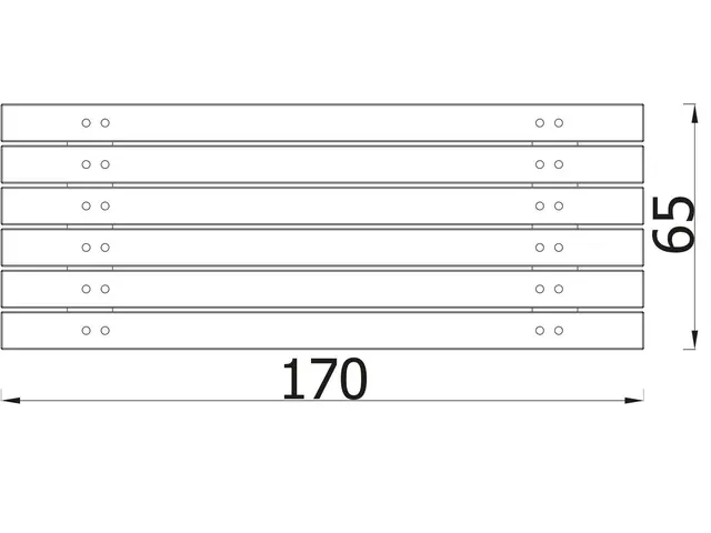 Bord L170 x B65 x H77 cm 