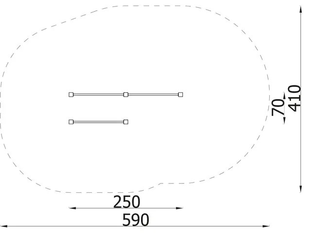 Street workout 138 oransje L70 x B250 x H211 cm 