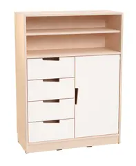 Hedda L skap med d&#248;r og skuffer B90 x D39 x H122 cm